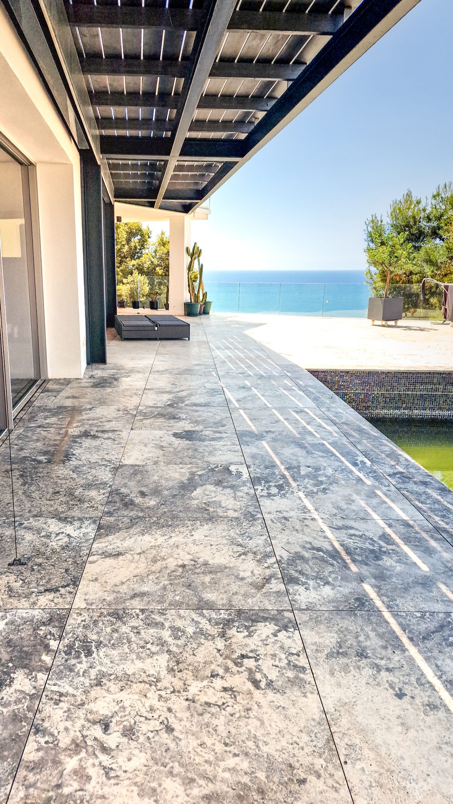 Suelo de Travertino Silver White Cross Cut