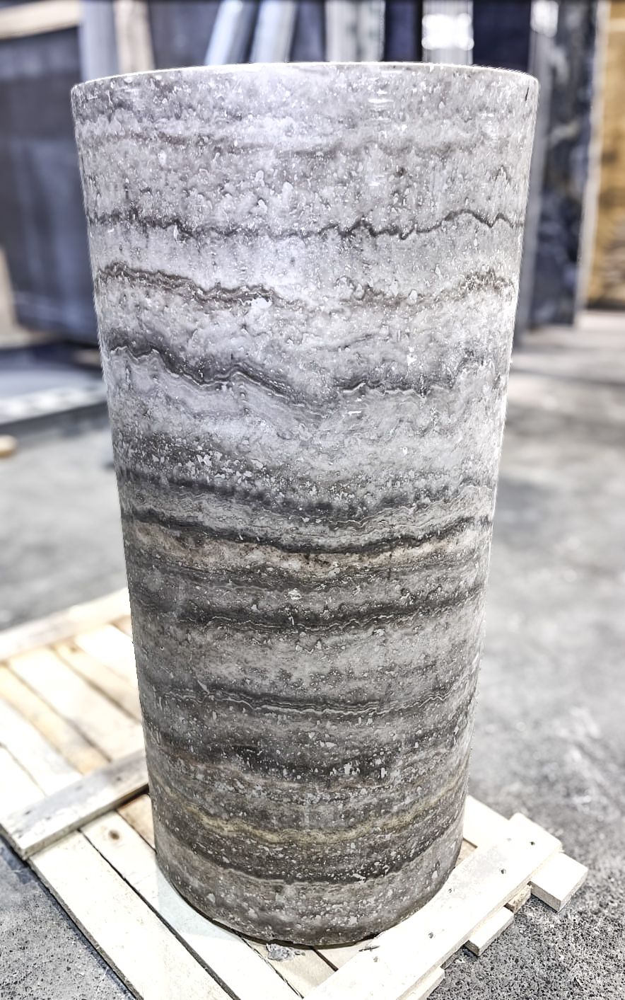 Lavabo de Piedra Natural Travertino Silver Grey