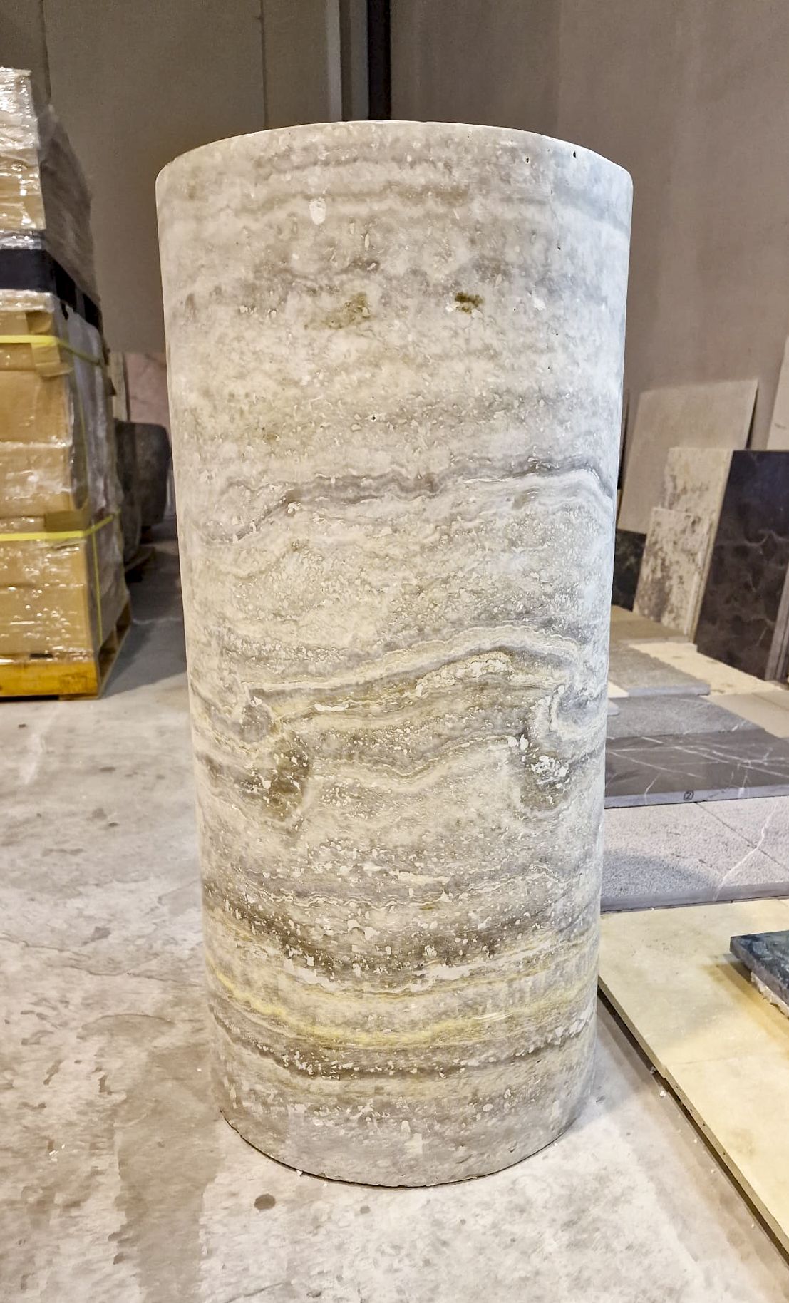 Lavabo de Piedra Natural Travertino Silver Grey