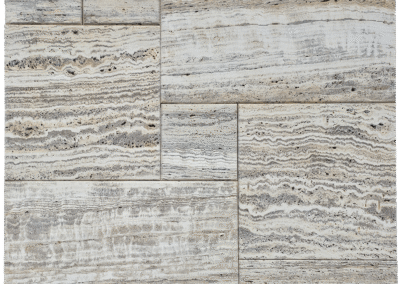 Baldosas de Travertino Silver WHite Vein Cut Envejecido