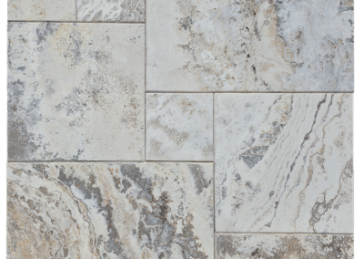 Baldosas de Travertino Silver White Cross Cut Envejecido