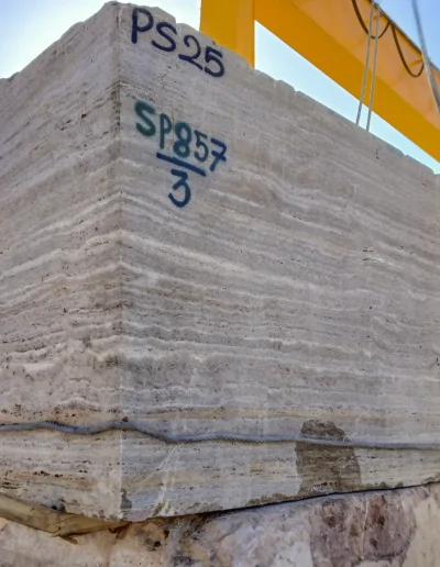 Bloque de Travertino Silver Tinanium