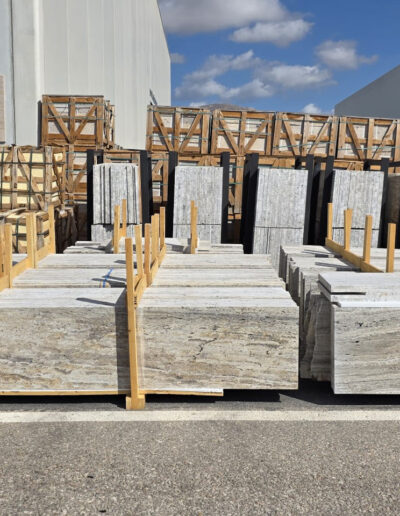 Travertino silver white